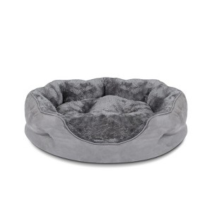 PureWags Small Dog Bed, Round Cat Bed Washable for Indoor Cats, Non-Slip Base and Removable Cushion, Pet Bed for Puppy and Kitten - 1 of 4
