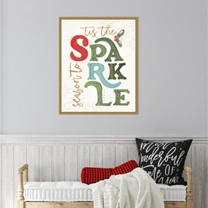 Amanti Art 23"x28" Elegant Holiday VI by Veronique Charron Framed Canvas Wall Art Print - 1 of 4