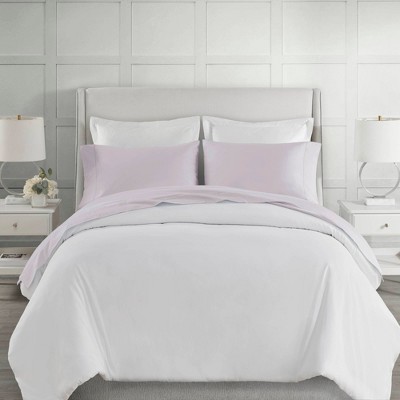 4 Pcs 100% Cotton 500 Thread Count Sheet Set, Solid Color Ultra Soft Bedding, Deep Pocket Flat/Fitted Sheet for All Seasons