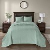 Sapphtopaz 3-Piece Reversible Quilt Set, Cottage-Inspired Stitch Pattern Sheet Set, Bedding Comforter Set for Women, Men, Kids & Teens - 2 of 4