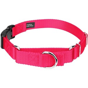 Country Brook Petz Heavy Duty Nylon Martingale Dog Collar with Deluxe Buckle - 30+ Vibrant Color Options - 1 of 4