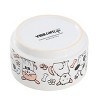 Gibson Vibrant Life 3 Piece 4.5 Inch Round Stoneware Happy Dog Small Pet Bowl Set in Pink - 3 of 4