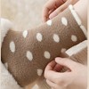 Anna-Kaci 3 Pairs Women's Plush Crew Socks with Polka Dot Pattern and Thick Fleece Lining - 4 of 4