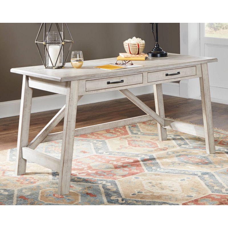 60&#34; Carynhurst Home Office Writing Desk White - Signature Design by Ashley, 2 of 10