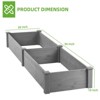 VisioGear Over Ground Raised Garden Bed, Large Long Planter Box for Outdoor, Gray, 96"*28"*10" - 3 of 4