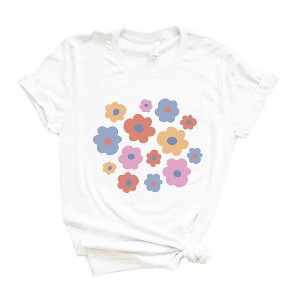 Simply Sage Market Women's Colorful Daisies Short Sleeve Graphic Tee - 1 of 4