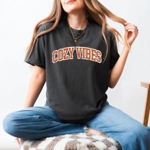 Simply Sage Market Varsity Cozy Vibes Garment Dyed Tee - 1 of 4
