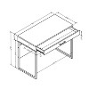 Mixed Material Writing Desk Gray - Room Essentials™ - image 4 of 4