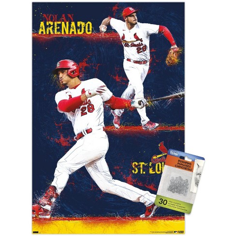 Trends International Mlb St. Louis Cardinals - Neon Helmet 23 Framed Wall  Poster Prints White Framed Version 14.725 X 22.375 : Target