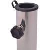 vidaXL Umbrella Stand Grey Polished granite and stainless steel 17.7 in - 4 of 4