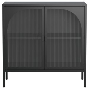 NicBex Sideboard Cabinet with Adjustable Shelves Modern Boho Buffet Storage Cabinet with 2 Glass Doors  for Entryway,Living Room - 1 of 4