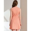 Allegra K Women's A-line Belted Sleeveless Summer Short Shirt Dress - 4 of 4