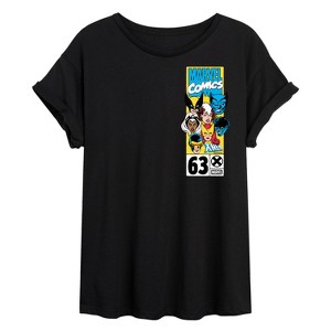 Women's - Marvel - X Men Heads Oversized Graphic T-Shirt - 1 of 4