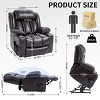 Power Lift Recliner Chair,Rising Recliner Chair With Vibration Massage And Lumbar Heating,Cup Holders,Reclining Chairs For Seniors-Cuddlewood - 4 of 4
