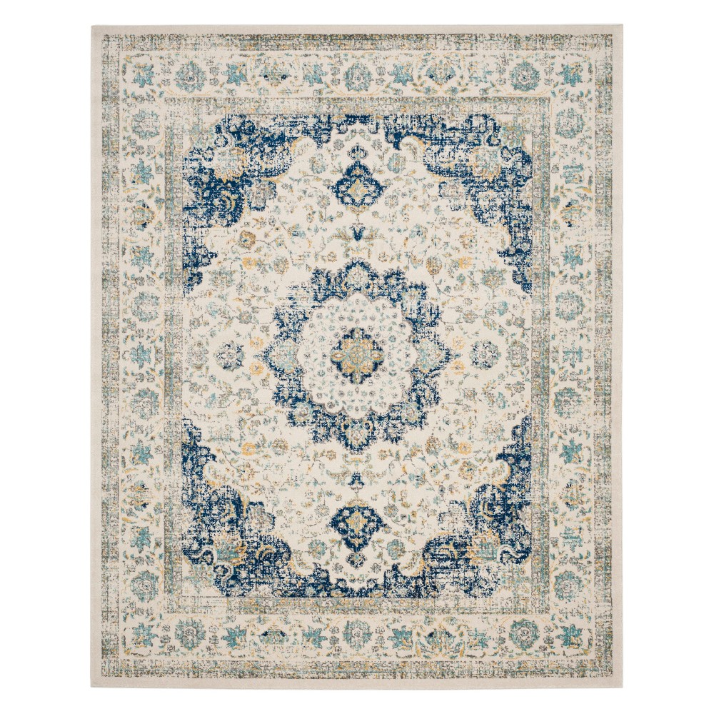 10'x14' Medallion Area Rug Ivory/Blue - Safavieh