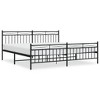 vidaXL Metal Bed Frame with Headboard and FootboardBlack 76 in.x79.9 in. King - 2 of 4