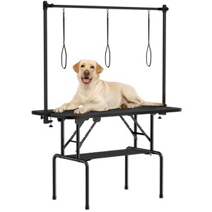 46 Inch Dog Grooming Table,Foldable Pet Grooming Tables at Home with Adjustable Arm,Nooses, Mesh Tray - 1 of 4