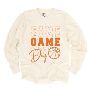 Simply Sage Market Game Day Stacked Basketball Garment Dyed Long Sleeve - 1 of 4