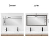 Amanti Art Mirror Makeover Bathroom Mirror Frame Border Kit - Fully Assembled Peel and Stick Frame - Mirror NOT Included - Rustic Plank Narrow Trim - 4 of 4