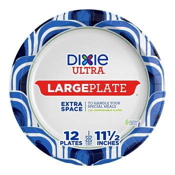 Dixie Everyday Paper Plates, 6 7/8, Dessert or Snack Size Printed  Disposable Plates, 50 Count (Pack of 1