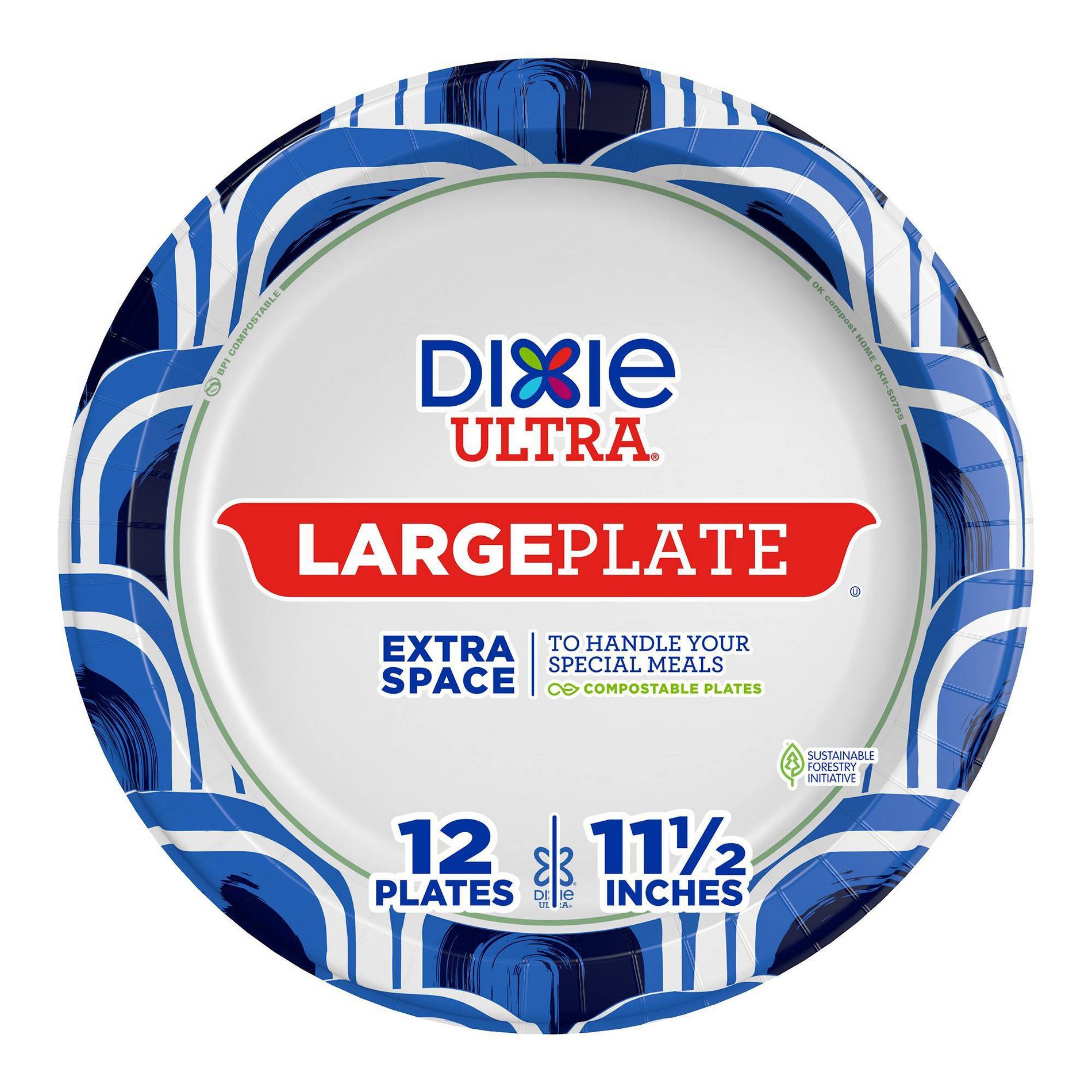 Dixie Ultra Large 11.5" Paper Plates - 12ct