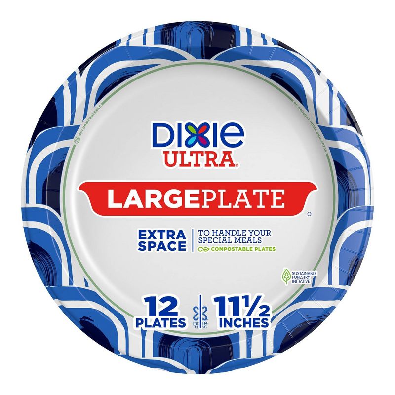 Dixie Ultra Large 11.5&#34; Paper Plates - 12ct, 1 of 13