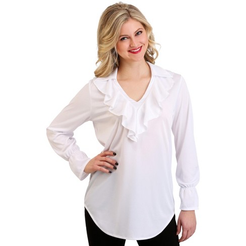 Pirate shirt with ruffles white 