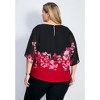 Avenue Women's Plus Size Love Story Overlay Blouse - 3 of 4
