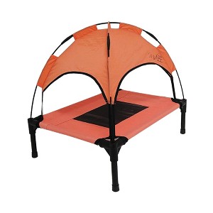 Midlee Salmon Dog Cot with Canopy - 1 of 4