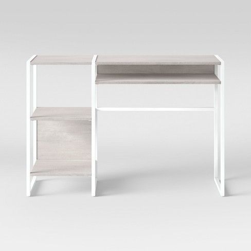 Paulo Wood Writing Desk With Storage Weathered White Project 62 Target