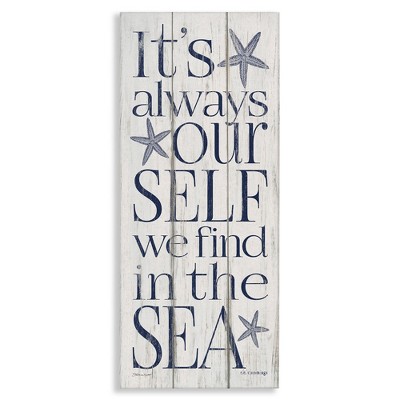Stupell Industries Find Self In Sea Phrase, 17" x 40"