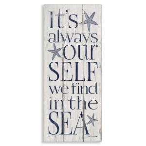 Stupell Industries Find Self In Sea Phrase, 17" x 40" - 1 of 4