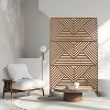 CAVINAS Patio Decorative Screens Metal Fence Privacy Screen with Striped Triangle Pattern for Outside and Garden, 76" H×48" W - 2 of 4