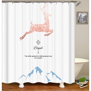 Elegant Deer Shower Curtains for Bathroom Waterproof Fabric Bath Curtain Durable Soft Stylish Bathroom Decor 72x72 Inch - 1 of 1