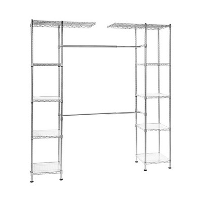 Vtec Trading Chrome Expandable Closet Organizer Rack