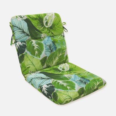 Lush Leaf Jungle Rounded Corners Outdoor Chair Cushion Green - Pillow ...