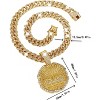 Unisex Hip Hop Cuban Chain - Iced Out Rhinestone Pendant Necklace - 3 of 4
