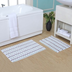 Home Weavers Orion Collection 100% Cotton Bathroom Rug, Non Slip Bath Mat Water Absorbent Soft Shaggy Mat Machine Washable - 1 of 4