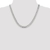 Black Bow Jewelry Men's 6.75mm Sterling Silver Flat Square Curb Chain Necklace - 3 of 4