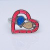 Heart Statement Ring Created Opal Multi Colored Ring Women Ginger Lyne Collection - image 4 of 4