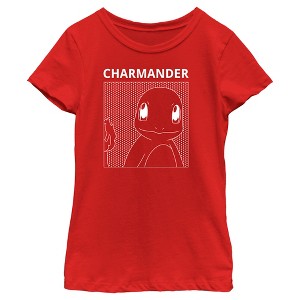 Girl's Pokemon Charmander Line Art T-Shirt - 1 of 4