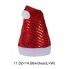 Unique Bargains Christmas Hat Sequin Hat Polyester Non-Woven Fabric Red 11.02"x14.96" 1 Pc - 3 of 4