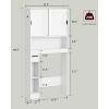 Dcolora Over The Toilet Storage Cabinet, Farmhouse Storage Cabinet Over Toilet with Sliding Doors - 2 of 4