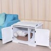 BENCMATE Pet Crates and Houses Cat House and Side Table, Convertible Pet Furniture with Storage Top, Easy-Clean Design, White, 33.5"*23.4"*5.2" - 2 of 4
