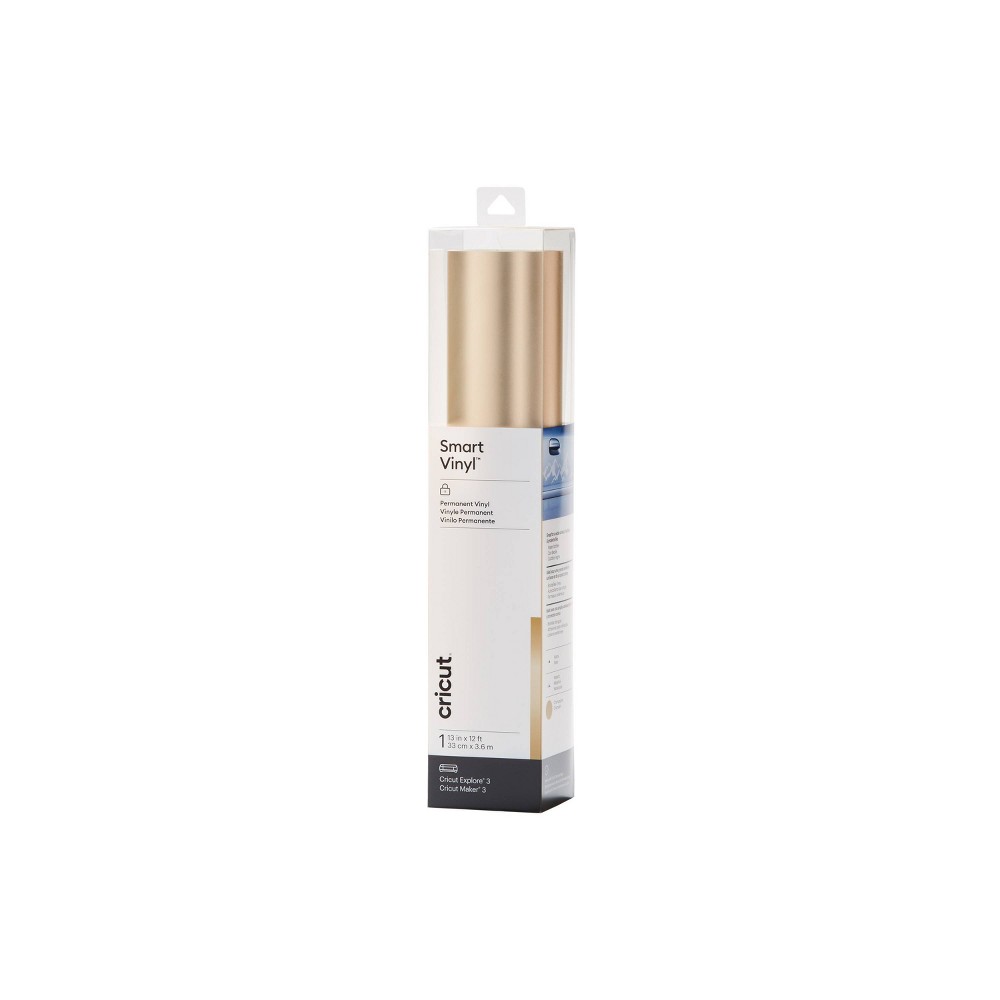 Cricut 12' Smart Vinyl Permanent Matte Metallic - Champagne: Gold Matte Vinyl for Cricut Maker 3 & Explore 3