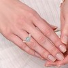 Pompeii3 3/4Ct Round Moissanite & Lab Created Diamond Engagement in Ring Rose or White Gold - 4 of 4