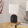 Hampton & Thyme 15" Tall Textured Ceramic Mini Lamp with Fabric Shade - image 2 of 4