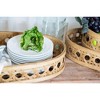 TX USA Corporation Oval Design Decorative Woven Wood Tray - Set of 3 - 2 of 3