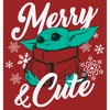 Women's Star Wars The Mandalorian Christmas The Child Merry and Cute T-Shirt - 2 of 4