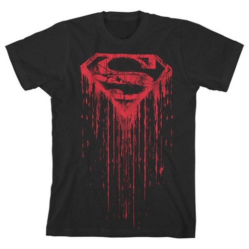 black and red superman shirt